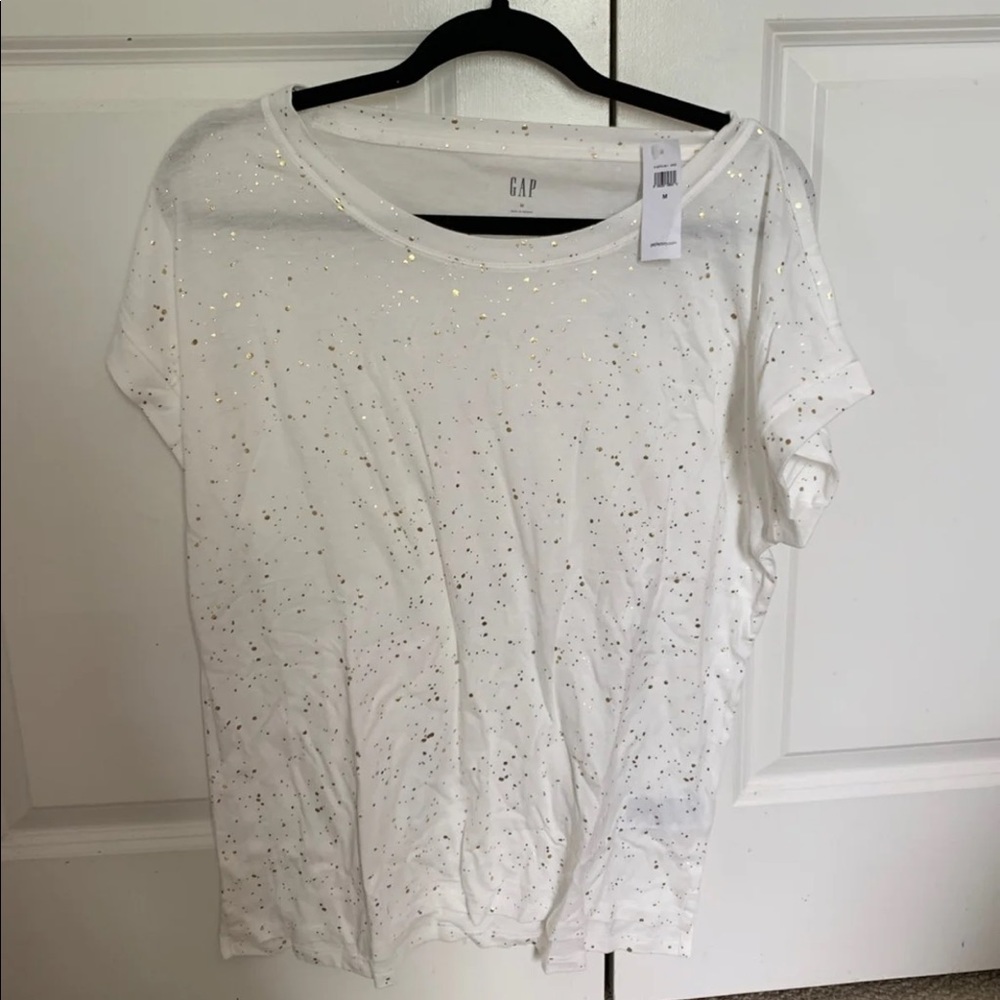 Metallic dot t shirt